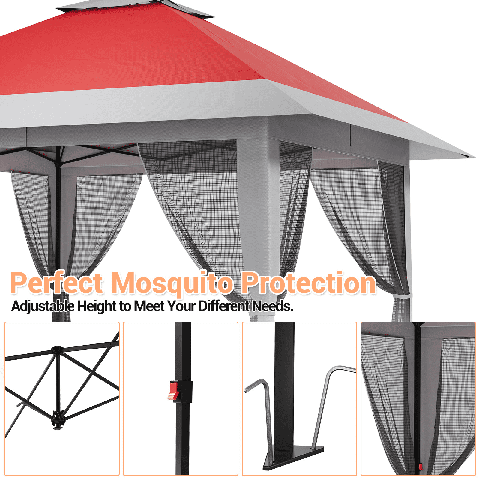 GOGRANT 13 x 13 Pop-up Gazebos, Adjustable Height