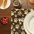 thumbnail image 5 of Placemats Set of 6, Cute Dog Paws Place Mats Washable Heat Resistant 12×18 Inch Linen Table Mats for Party Outdoor Dining Décor, 5 of 6