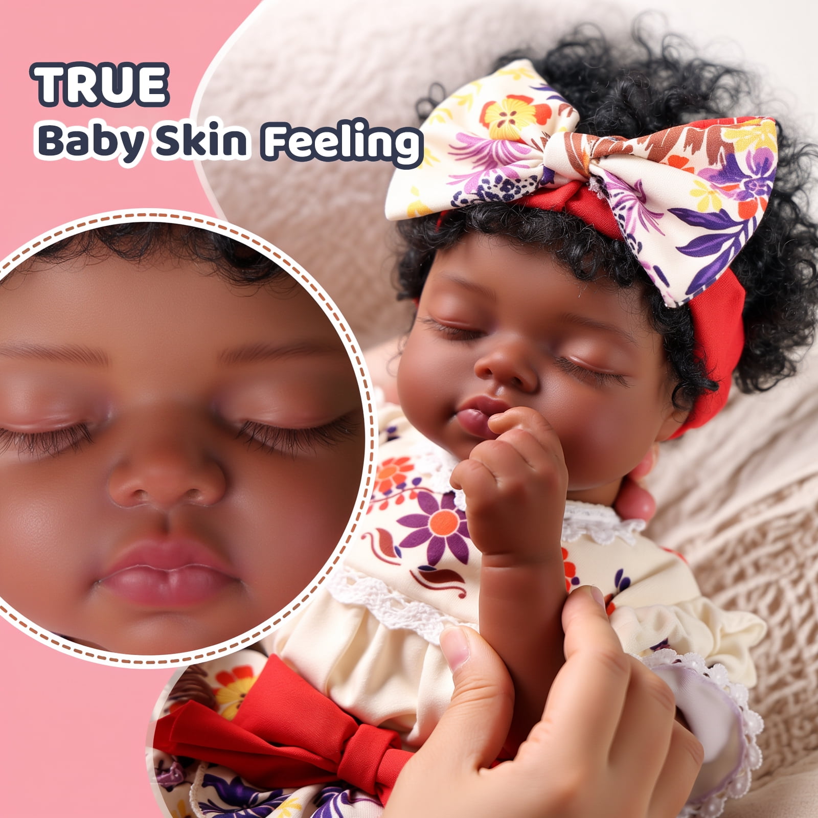 RSG Lifelike Reborn Baby Dolls,17-Inch Real Baby Feeling - Baby Doll with Soft Cloth Body Real Life Baby Dolls with Toy & Gift Box for Kids