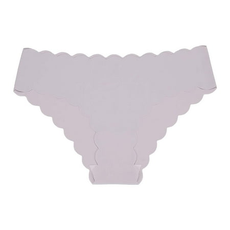 Bigersell Thermal Underwear Clearance Seamless Cotton Underwear Women Boyshort Thongs Panty Style P-1173 Cotton Boyshort Panties Seamless Thongs Briefs Mid Waist Women Cheeky Panties Purple M