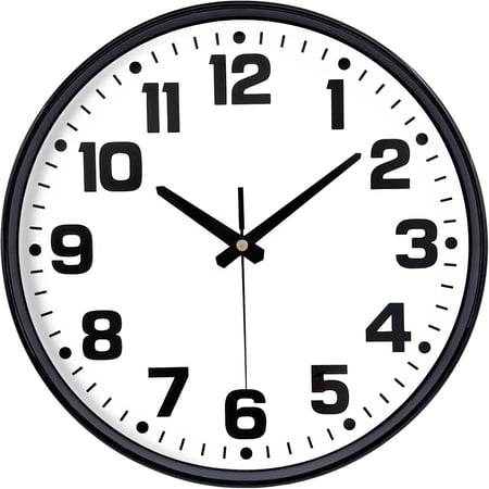 VIB Wall Clock, 8 inch Modern Silent Non Ticking Wall Clocks Battery Operated with Large Easy to