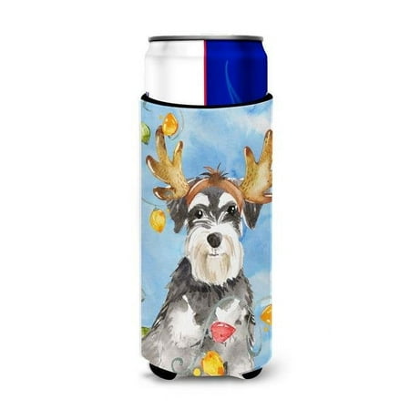 

Christmas Lights Schnauzer Michelob Ultra Hugger for Slim Cans