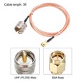 thumbnail image 2 of Uxcell 3Ft SMA Male to UHF PL-259 Male RG316 RF Coaxial Coax Cable brass Pink 1pcs, 2 of 5