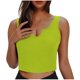 thumbnail image 1 of Pijama de poliéster para mujer, de color liso, con escote en V y base torcida, ajustado, de cintura alta, 1 of 6