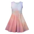 thumbnail image 6 of Mevxay Girls Tie Dye Dress Sleeveless Crew Neck A-Line Swing Flare Skater Dresses for 6-14 Years Red, 6 of 7
