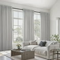 thumbnail image 6 of Extra Wide Total Blackout 96 Inch Curtains 72 Inches Wide for Living Room Grey Beige Pleat Linen Blackout Curtain for Large Window Treatment Privacy Thermal Drapes Rod Pocket(72"W x 96"L 1 Panel), 6 of 15