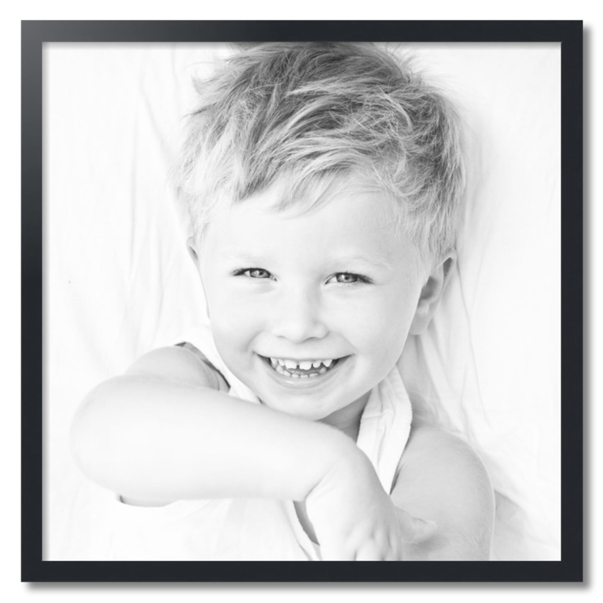 ArtToFrames 30" x 30" Black Picture Frame, 30x30 inch Black MDF Poster Frame (WOM-5180)
