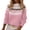 Pink, variant on Chiccall Womens Casual Lightweight Vintage Fair Isle Sweater Raglan Sleeve Crew Neck Knitted Pullover Comfy Warm Fall Tops