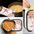 thumbnail image 5 of Yayeee Oven Mitts and Pot Holder Set of 2 Heat Resistant Kitchen Gloves Baking Hot Pad, White Starfish, 5 of 5