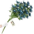 thumbnail image 3 of Viworld Real Size Artificial Thistle Flowers Real Touch 8 Stems Rustic Blue Thistle Decor Spray Eryngium | Sea Holly for Wedding Bouquet Centerpiece 26 inches, 3 of 6