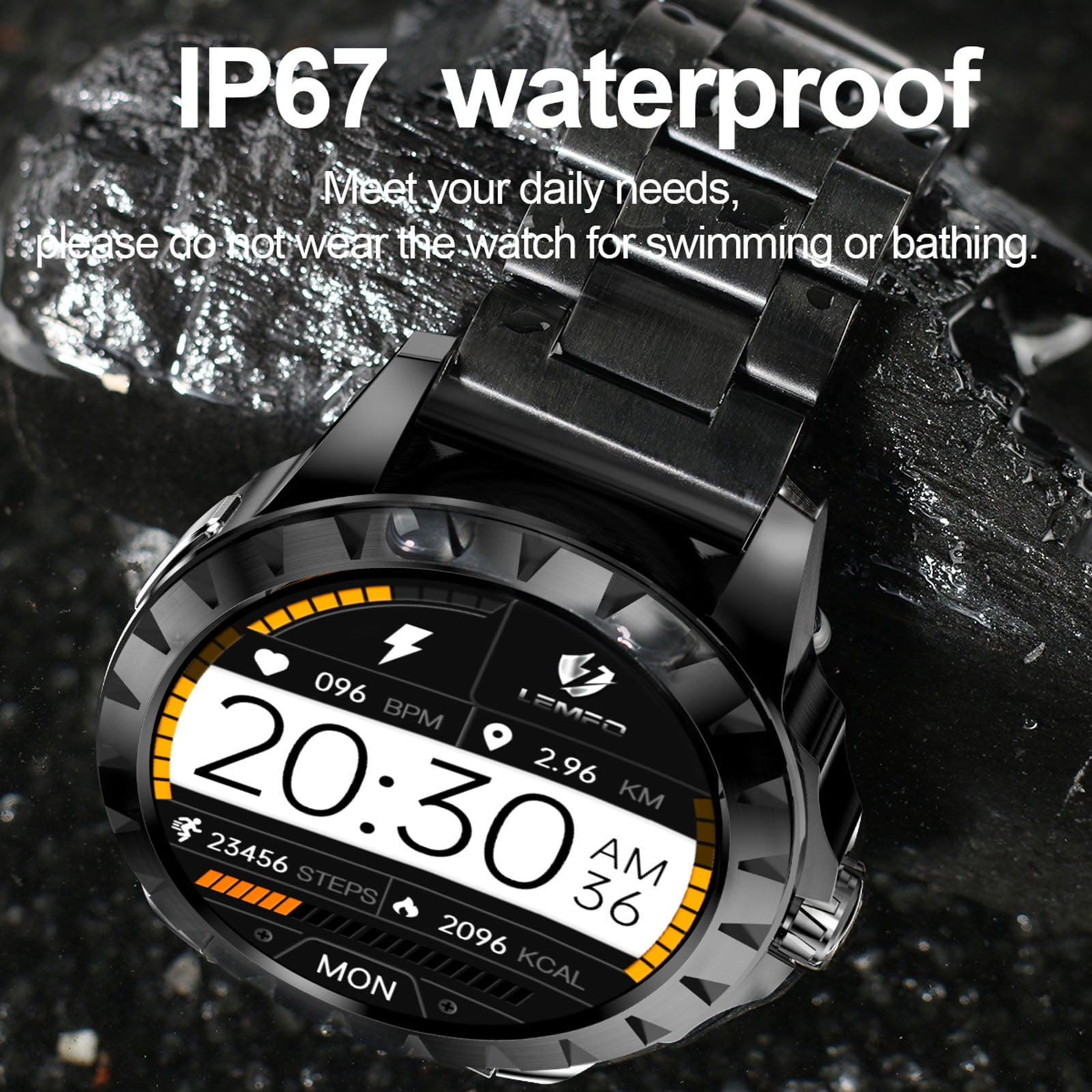 LEMFO LEMZ Smart Watch 1.39'' AMOLED Full-touch Screen 454*454 Resolution  BT Call/Music PPG+ECG Monitor 16 Sports Mode Compass Breath Training  Compatible with Android iOS | Walmart Canada