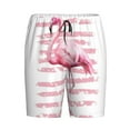 thumbnail image 4 of Naloa Flamingo Men's Short Pajama Pants, Lounge Comfort Shorts with Elasticized Waistband and Side Pockets - Medium, 4 of 9