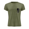 thumbnail image 2 of Vedolay Oversized Shirt T-Shirt Cotton Crew Neck Short Sleeve Tops Printed Tee,Green XL, 2 of 5