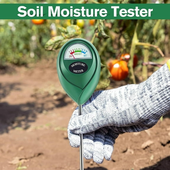 Soil Moisture Meter, Plant Water Monitor, Hygrometer Sensor for Gardening, Farming, Indoor and Outdoor Plants, No Batteries Required