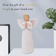 thumbnail image 2 of Guardian Angel of Prayer Figurines Hand Carved Figure Statue Encouragement Gifts Remembrance Present, 6.3 inch, 2 of 7