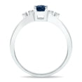 thumbnail image 2 of SZUL Women's Sapphire and Diamond Sparkle Ring in 10K White Gold, 2 of 5