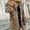 Brown, variant on Ofreoo Winter Coats for Women Faux Fur Collar Classic Leopard Medium Long Jacket,Holiday,Wedding,Party The Hottest Gifts