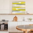 thumbnail image 6 of Yellow Grey Lines Framed Canvas Wall Art, Abstract Mottled Paints Graffiti Texture Wall Art Painting for Living Room Bedroom Home Decor, 8”x8”, Office Artwork Print, 6 of 9