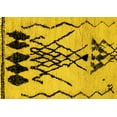 thumbnail image 1 of Ahgly Company Machine Washable Indoor Rectangle Abstract Yellow Modern Area Rugs, 6' x 9', 1 of 4
