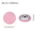 thumbnail image 2 of Uxcell 20Pcs Leather Covered Button Metal Round Sewing Buttons Pink, 2 of 7