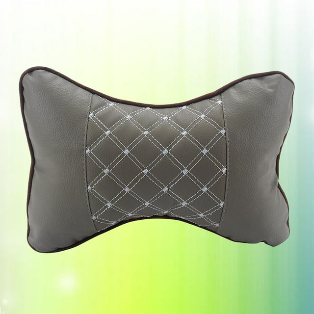 unbranded Almohada Soporte Para Cuello De Automóvil Material Duradero Y Transpirable Gris Oscuro