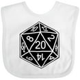 thumbnail image 3 of Inktastic 20 Sided Black Dice Boys or Girls Baby Bib, 3 of 4