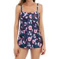 thumbnail image 1 of Charmo Womens Retro Tankini Sets Flowy Two Piece Bath Suits Tummy Control Swimwear with Bottoms, 1 of 6