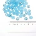 thumbnail image 4 of REGALWOVEN AB Flat Back Pearls Loose Half Round Resin Pearl Beads DIY Crafts Making Shoes Costume Colorful Light Blue, 4 of 5