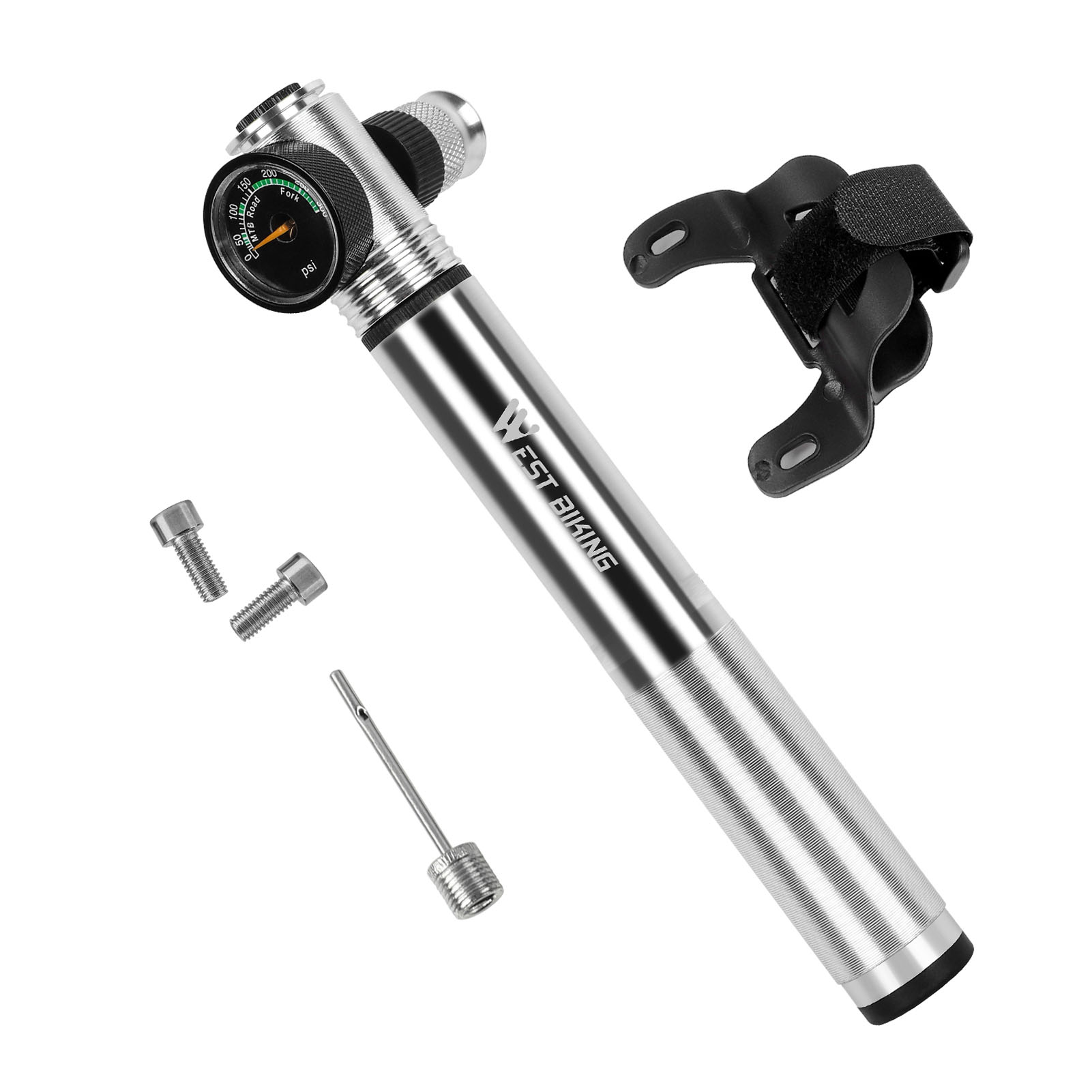Black A#S Details about / WEST BIKING Bicycle Mini Pump Presta//Schrader Valve Tire Inflator