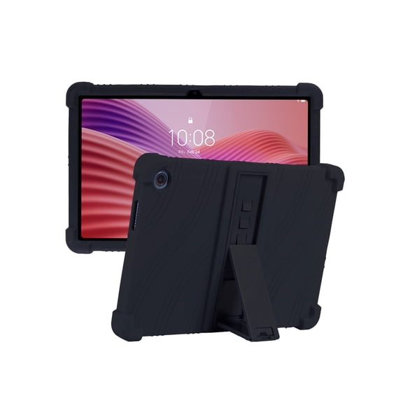 HYRACPO Silicone Case for Lenovo Tab 10.1 inch, Soft Flexible Shockproof Protective Tablet Cover, Anti-Scratch & Lightweight Slim Design-Black