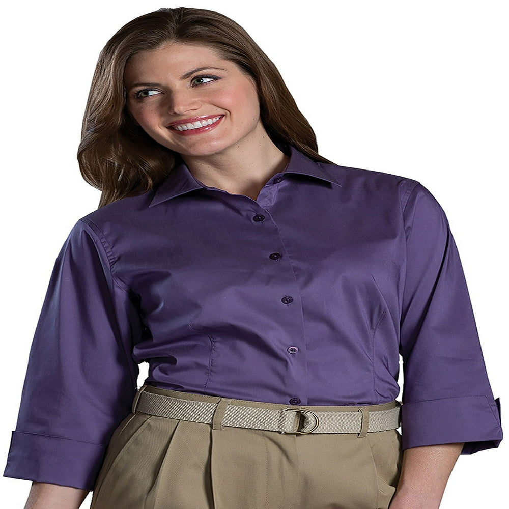 Edwards - Edwards Garment Women's Spread Collar 3/4 Sleeve Stretch ...