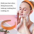 thumbnail image 5 of Ljudmp Headbands for Women Hairband Faux Leather Headband for Female Plastic Hard Headdress Plain Color Headwear Hair Accessories Orange, 5 of 6