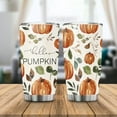 thumbnail image 3 of Gifts for Men Women - Birthday Thanksgiving Autumn Fall Season - Hello Pumpkin Flower 20oz Stainless Steel Tumbler For Mom Dad Girl Boy Friend Wife Husband Daughter, 3 of 6