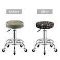 thumbnail image 3 of Uemuo Mushrooms Pattern Round Bar Stool Seat Covers Washable Stool Cushion Slipcover Elastic Bar Chair Covers-12 inch, 3 of 7