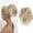 Dirty Blonde Mix Blonde, variant on Messy Bun Hair Piece,Synthetic Tousled updo Short Ponytail Faux Hair Scrunchie with Elastic Rubber Band Fake Hair Bun for Women