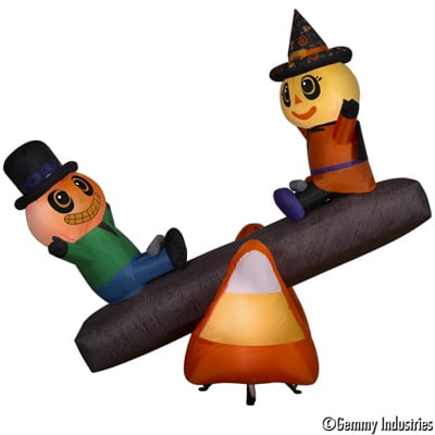 Airblown Holiday Light-Animated Teeter Totter-JOL Kids-LG Scene