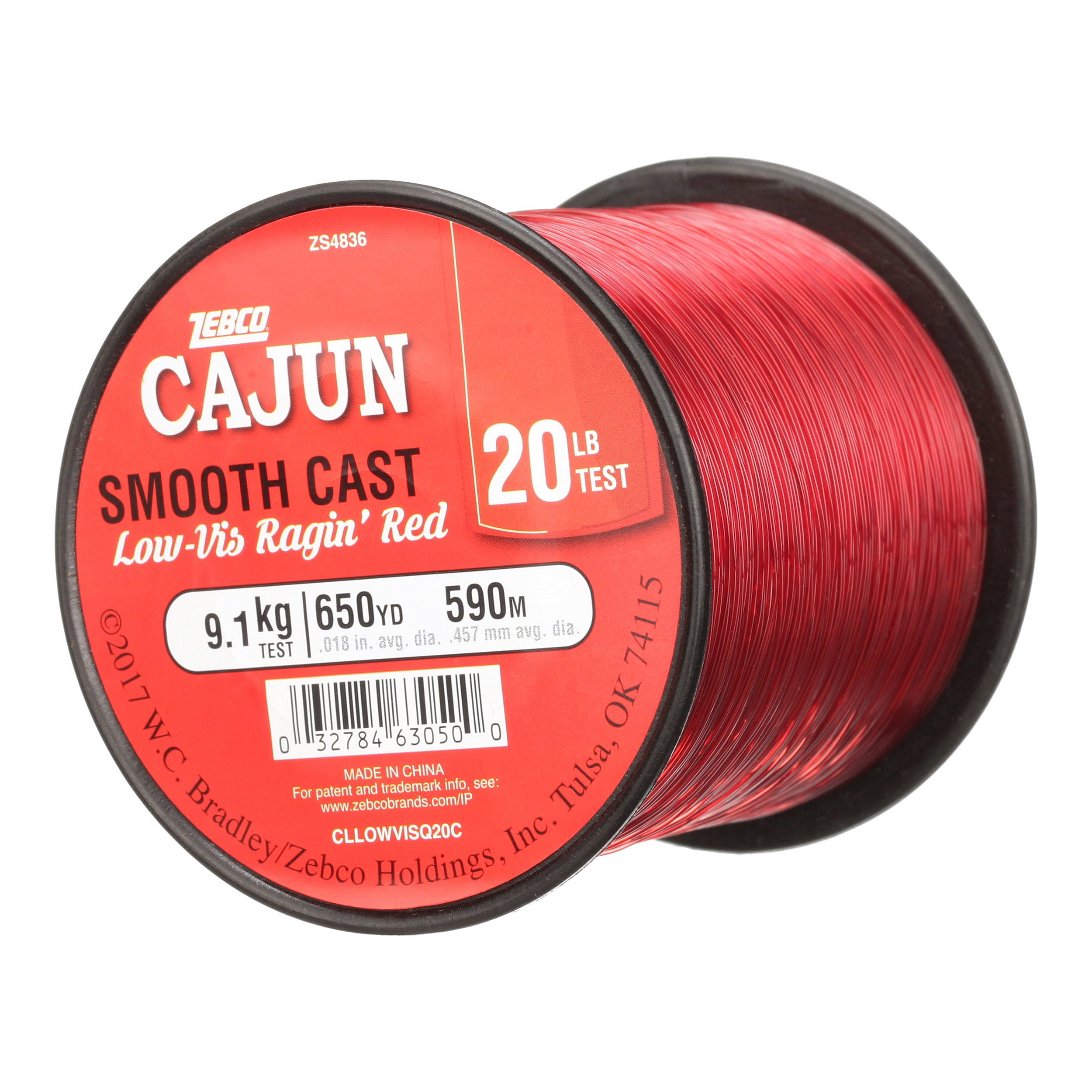 ZEBCO CAJUN LINE RED CAST SUPER SMOOTH CASTING 300YD VARIOUS WEIGHTS 
