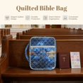 thumbnail image 7 of Xixirimido Bible Cover Case with Bookmarks Large Bible Bag Bible Study Supplies Accessories Quilted Bible Carrying Cases with Handle Christian Gift, Blue Roses Floral, 7 of 7