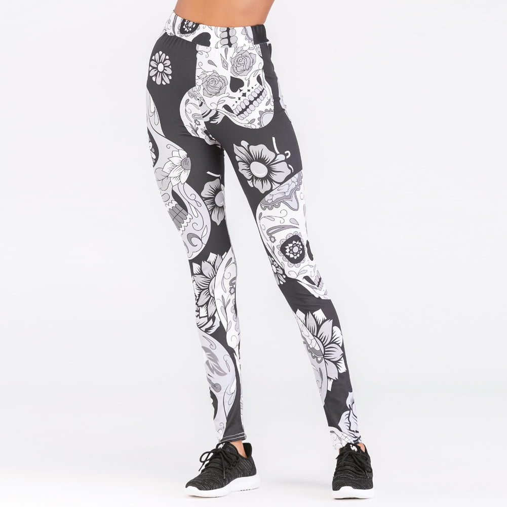 skull running leggings