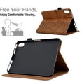 thumbnail image 3 of Allytech For iPad mini (6th Generation) Case,Shockproof Premium PU Leather Folio Stand Pocket, Auto Sleep/Wake,Lightweight Embossed Card Slot Wallet Case for iPad mini 6,Brown, 3 of 6