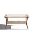 thumbnail image 2 of Unnifurnzi Outdoor Coffee Table-Patio Wicker Coffee Table with Tempered Glass Top and 2-Tier Storage Outdoor Table for Deck Porch Balcony Garden-Yellow, 2 of 6