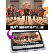 Team Fortress 2 Edible Cake Image Topper Personalized Birthday Party 1/4 Sheet (8"x10.5")