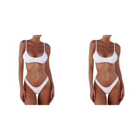 2 Pack Set Bandage Brazilian Bandeau Women Push Up Swimsuit Bikini Swimwear Beachwear Bikinis Set Bikini Bottoms Full Coverage Smocked Bikini Top And Bottoms Padded Push up Bikini Sunflower Bikini
