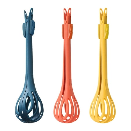 

3pcs 2 In 1 Kitchen Tool Cream Multifunctional Manual Beater Food Clip Whisk