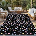 thumbnail image 2 of Colorful Polka Dot Outdoor Rug for Patio/Deck/Porch, Non-Slip Large Area Rug 6 x 9 Ft, Modern Minimalist Geometric Black Indoor Outdoor Rugs Washable Area Rugs, Reversible Camping Rug Carpet Runner, 2 of 8