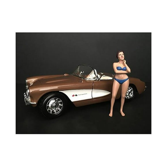 American Diorama 38176 December Bikini Calendar Girl Figurine for 1-18 Scale Model