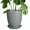 Matte Gray Pitting, variant on 8 inch Ceramic Planter - Round Modern Flower Pots with Drainage Hole & Saucer for Women & Mom on Mother's Day, for Orchids & Flowers, Matte White