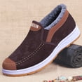 thumbnail image 4 of Dsscvnef Bottes de Neige pour Hommes Hiver Chaudes Semelle Non Épaisse Bout Rond Mode Superposition Bloc de Couleur Chaussures Confortables pour Extérieur, 4 of 4