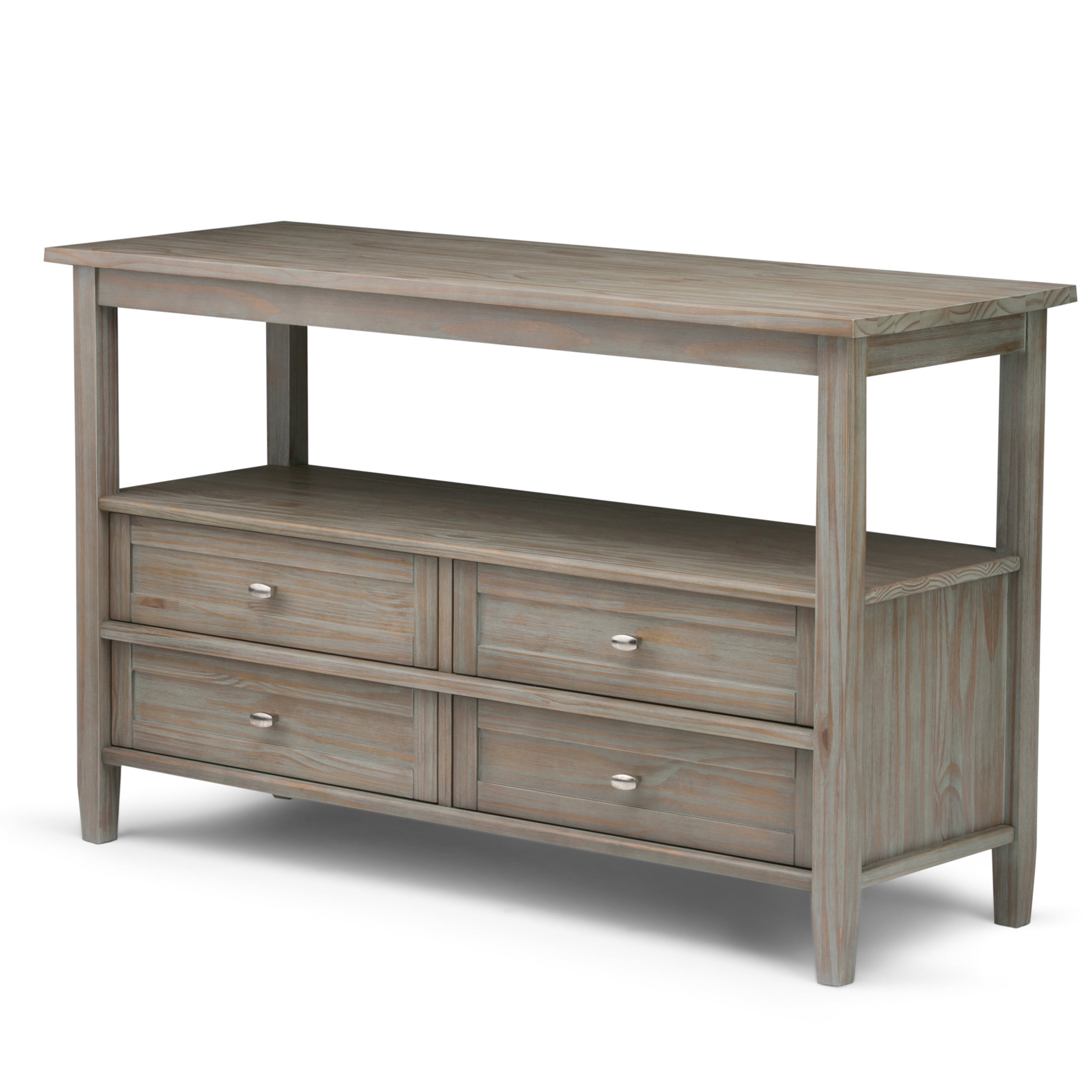 Brooklyn + Max Lexington Solid Wood 48 inch Wide Rustic Console Sofa Table in Distressed Grey
