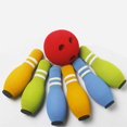 thumbnail image 3 of Ensemble de Mini Bowling de 8 Pouces Bouteilles Cibles 6Pcs Et Mini Bowling 1Pc Jouet de Jeu de Bowling Intrieur pour Enfants Jouet pour Les Enfants d, 3 of 5